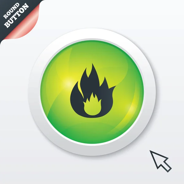 Tűz láng aláírás ikonra. tűz jel. — Stock Vector