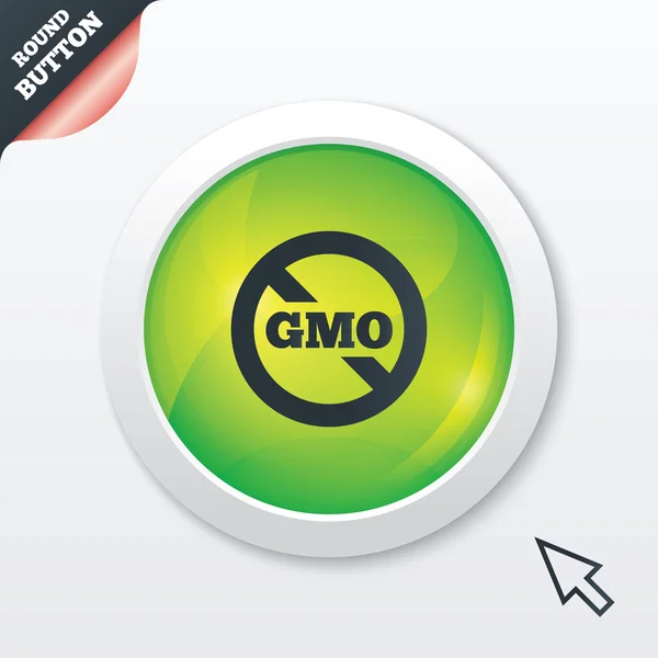 Aucun signe d'OGM. Sans aliments génétiquement modifiés . — Image vectorielle