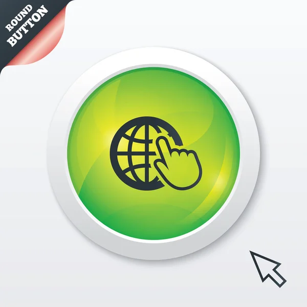 Pictogram Internet-teken. World wide web symbool. — Stockvector