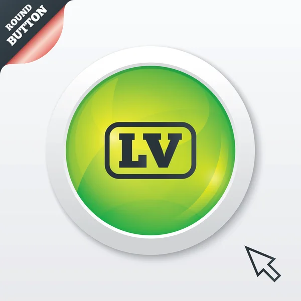 Latvian language sign icon. LV translation — Stock Vector