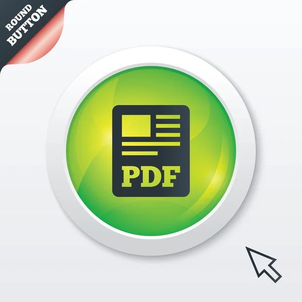 PDF fil dokumentikonen. Hämta pdf-knappen. — Stockfoto