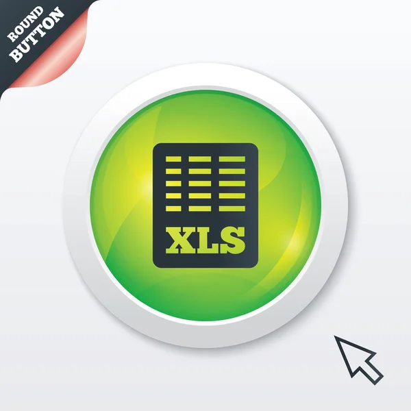 Excel file document icon. Download xls button. — Stock Photo, Image