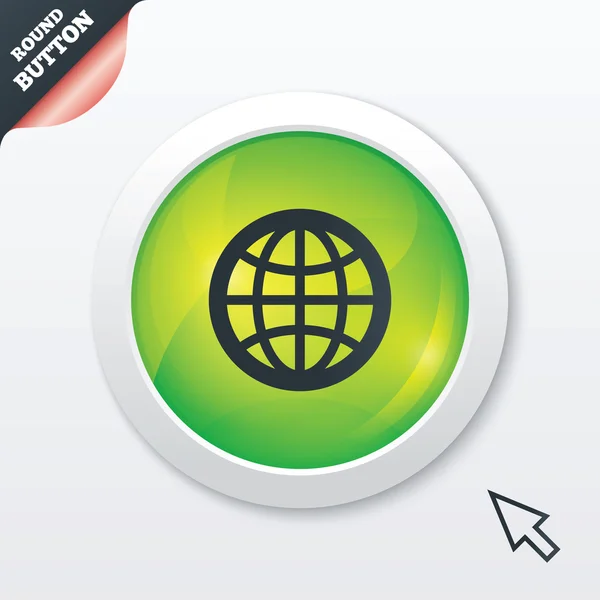 Icono de signo de globo. Símbolo mundial . —  Fotos de Stock