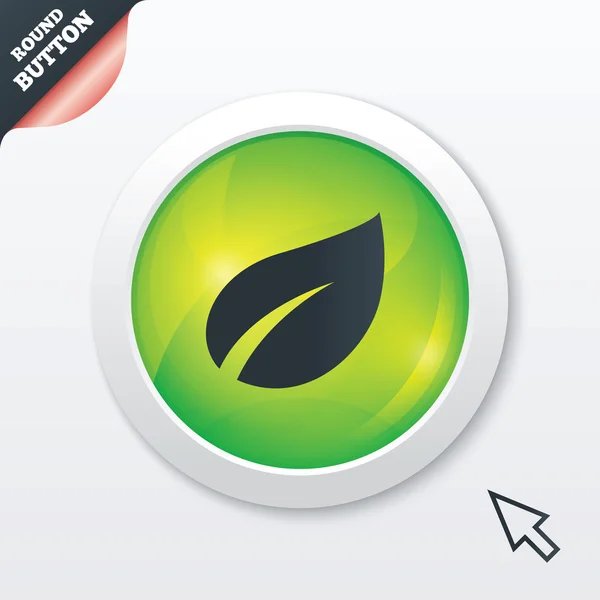 Leaf sign icon. Fresh product symbol. — Stock Photo, Image