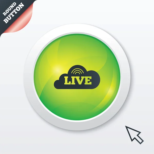 Live sign icon. On air stream symbol. — Stock Photo, Image