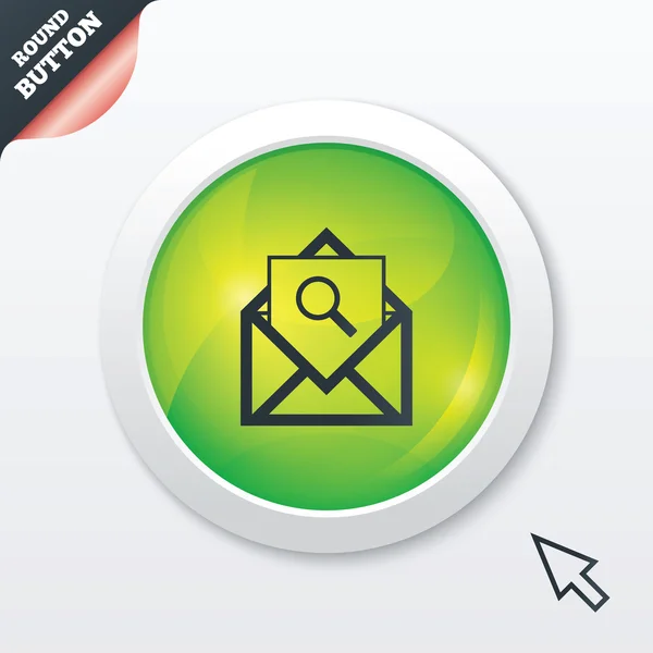 E-Mail-Suchsymbol. Umschlag-Symbol. Hinweisschild. — Stockfoto