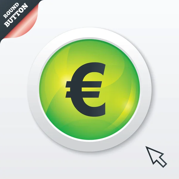 Ikona znak euro. symbol waluty EUR. — Stockfoto