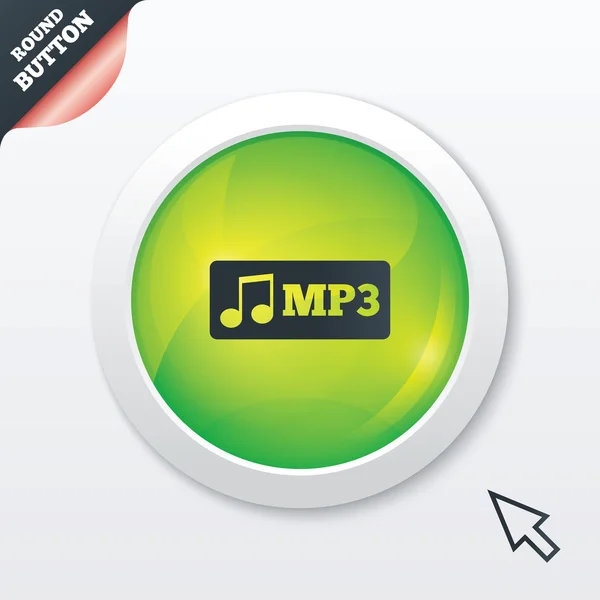 Ícone sinal de formato de música Mp3. Símbolo musical . — Fotografia de Stock