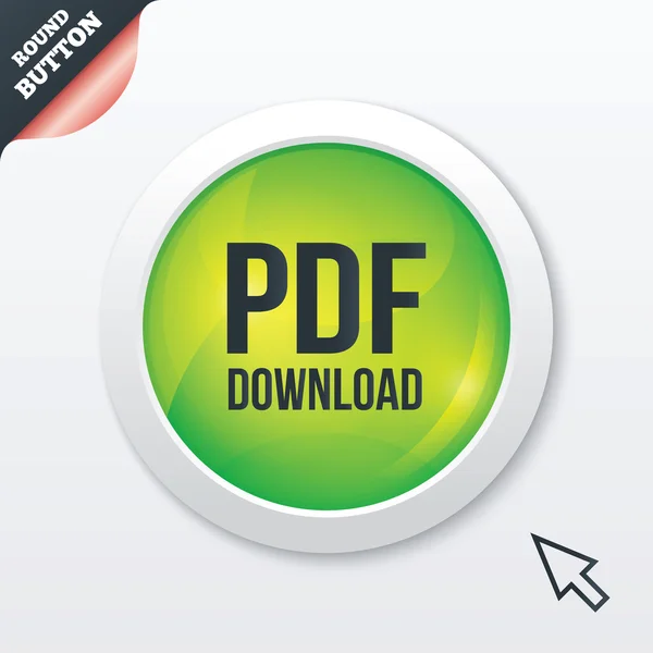PDF nedladdning ikon. Ladda upp fil-knappen. — Stockfoto
