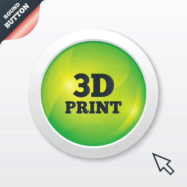 Stampa 3D segno icona. Simbolo di stampa 3d . — Vettoriale Stock