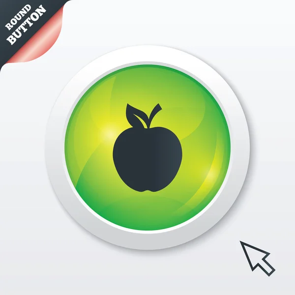 Apple sign icon. Fruit with leaf symbol. — Stock Photo, Image
