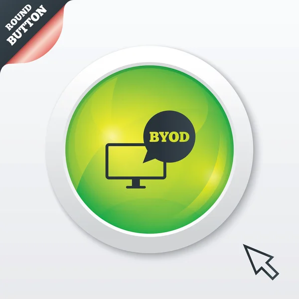 Ikona znak BYOD. wnieść swój własny symbol urządzenia. — Zdjęcie stockowe
