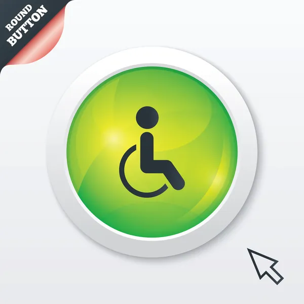 Handicap teken pictogram. mens op rolstoelsymbool. — Stockfoto