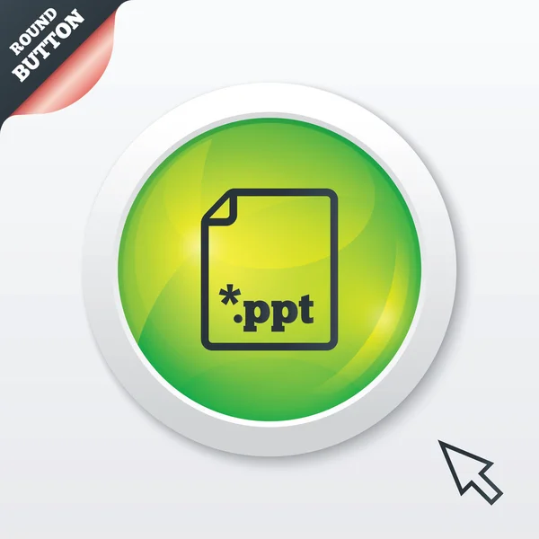 File presentation icon. Download PPT button. — Stock Photo, Image