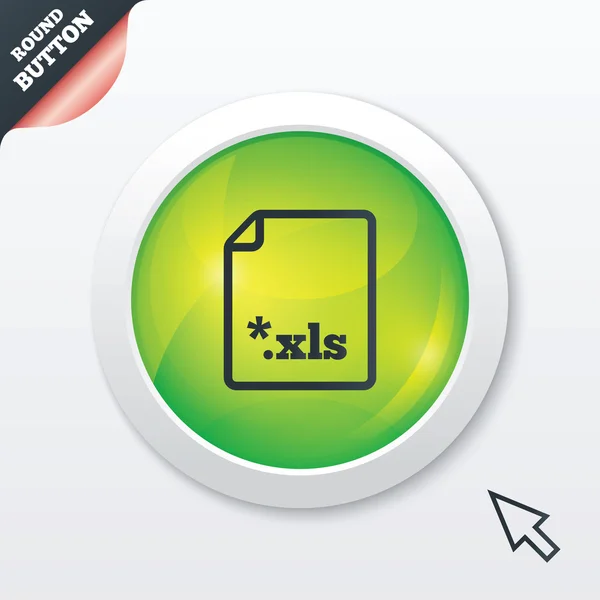 Excel file document icon. Download xls button. — Stock Photo, Image