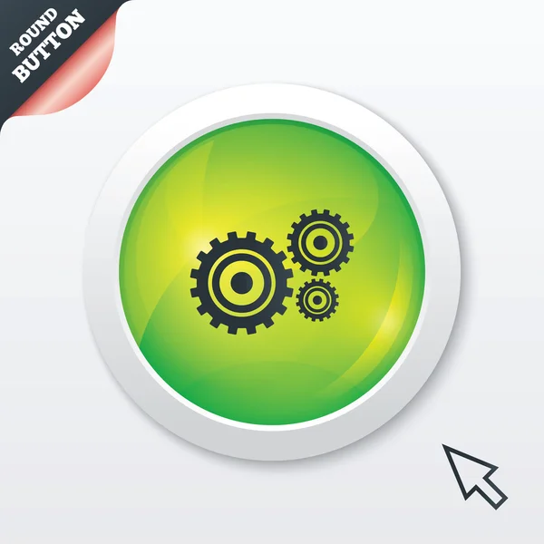 Cog settings sign icon. Cogwheel gear symbol. — Stock Photo, Image