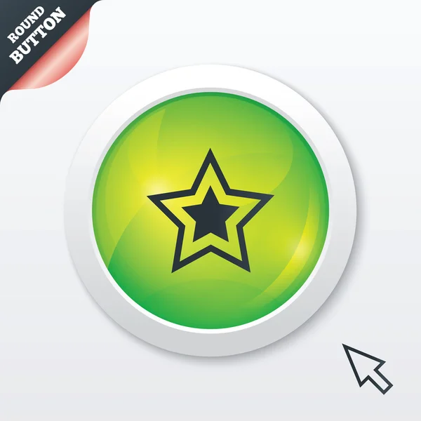 Star sign icon. Favorite button. Navigation — Stock Photo, Image