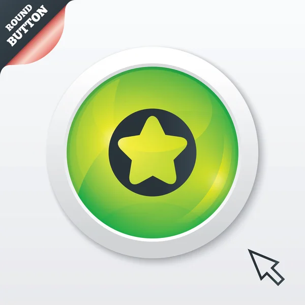 Star sign icon. Favorite button. Navigation — Stock Photo, Image