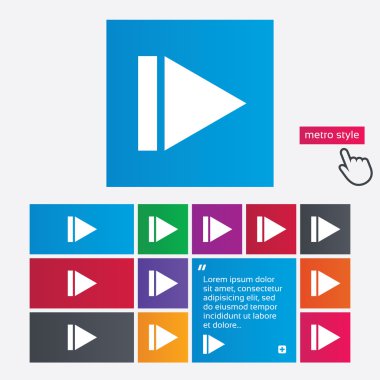 ok işareti simgesi. En yakın düğme. Gezinti simgesi