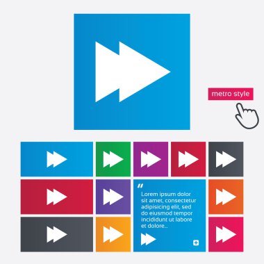 ok işareti simgesi. En yakın düğme. Gezinti simgesi