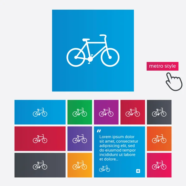 Ícone de sinal de bicicleta. Eco entrega . —  Vetores de Stock