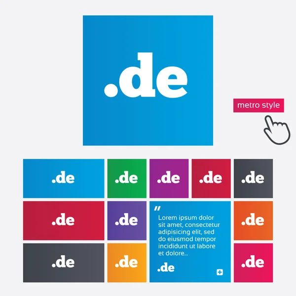 Domein de teken pictogram. topniveaudomein voor internet — Stockvector