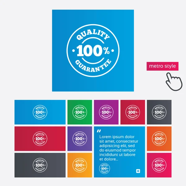 100 %-os minőségi garancia ikonra. prémium minőségű. — Stock Fotó