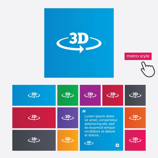 3D znak ikony. 3D nový symbol technologie. — Stock fotografie