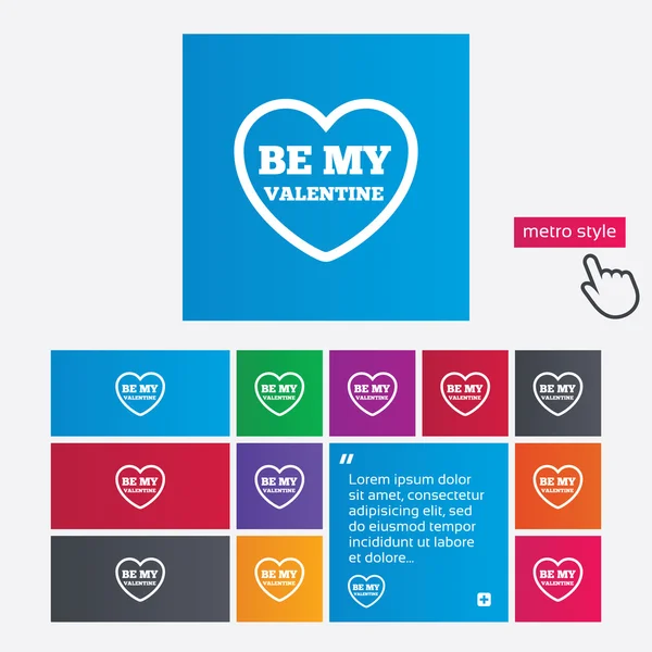 Be my Valentine sign icon. Heart Love symbol. — Stock Photo, Image