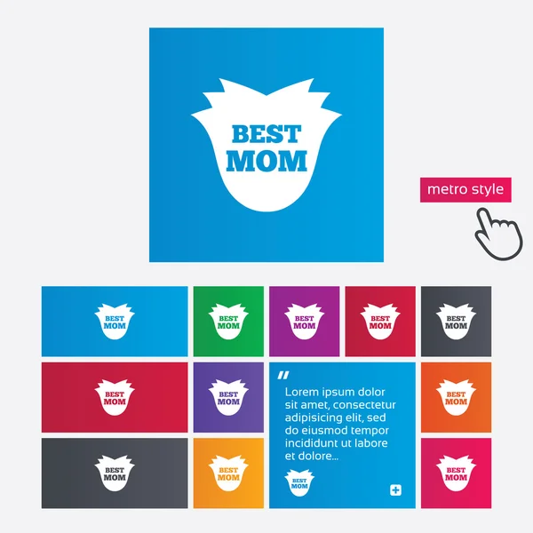 Best mom sign icon. Flower symbol. — Stock Photo, Image