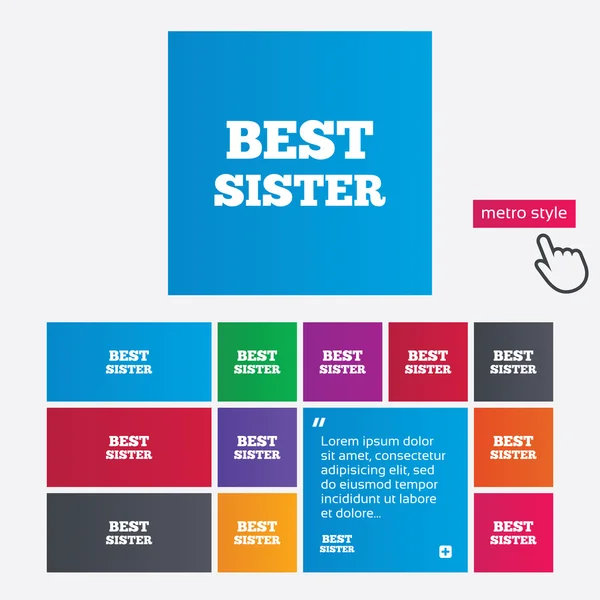 Best sister sign icon. Award symbol. — Stock Photo, Image