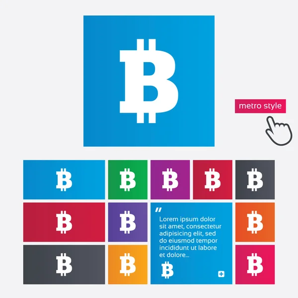 Bitcoin sign icon. Cryptography currency symbol — Stock Photo, Image