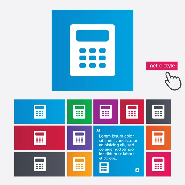 Icono de signo de calculadora. Símbolo de contabilidad . — Foto de Stock