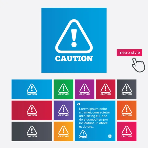 Attention caution sign icon. Exclamation mark. — Stock Photo, Image