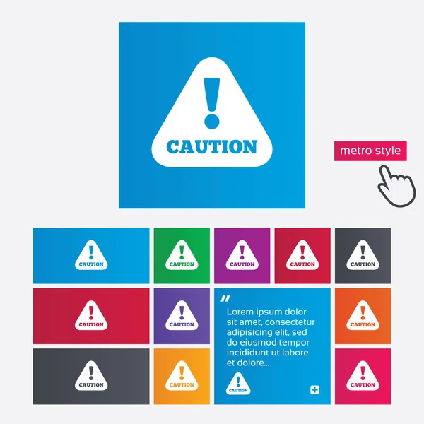 Attention caution sign icon. Exclamation mark. — Stock Photo, Image