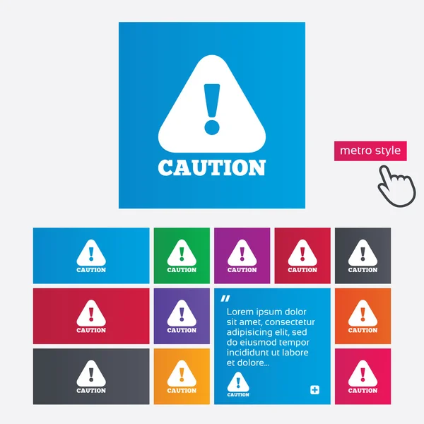 Attention caution sign icon. Exclamation mark. — Stock Photo, Image