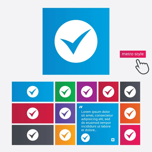 Controleer teken pictogram. Ja symbool. — Stockfoto