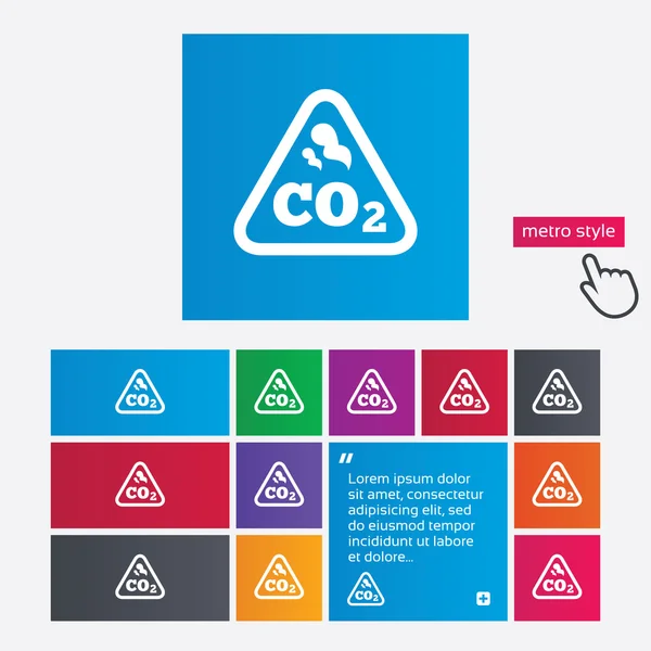 Co2 二氧化碳公式符号图标。化学 — 图库照片