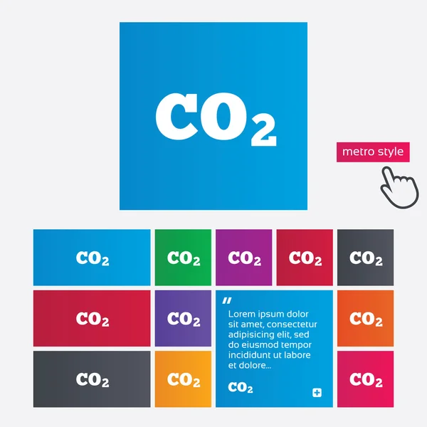 CO2 kooldioxide formule teken pictogram. chemie — Stockfoto