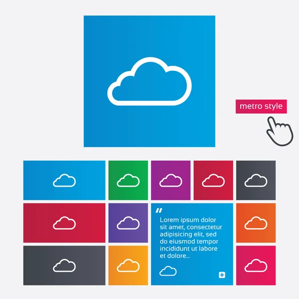 Icône signe nuage. Symbole de stockage . — Photo