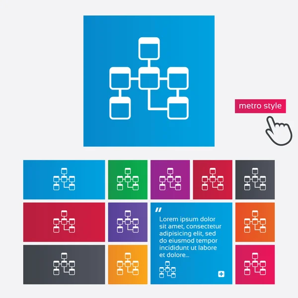 Icono de signo de base. Esquema de base de datos relacional . — Foto de Stock