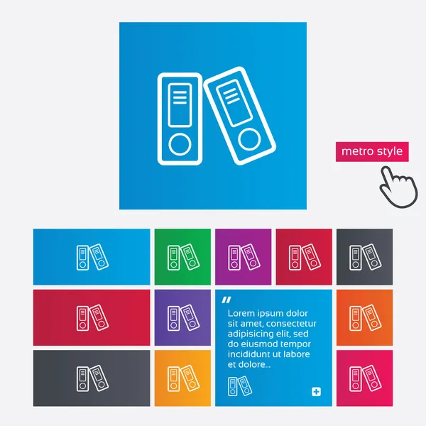 Document map teken. boekhoudkundige binder symbool. — Stockfoto