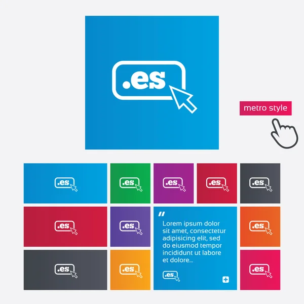 Domain ES sign icon. Top-level internet domain — Stock Photo, Image