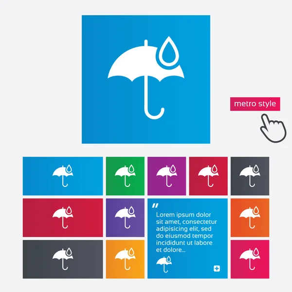 Знак зонтика. Символ капли воды . — стоковый вектор