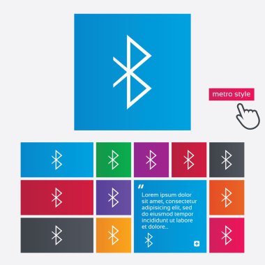 Bluetooth işareti simgesi. mobil şebeke sembolü.