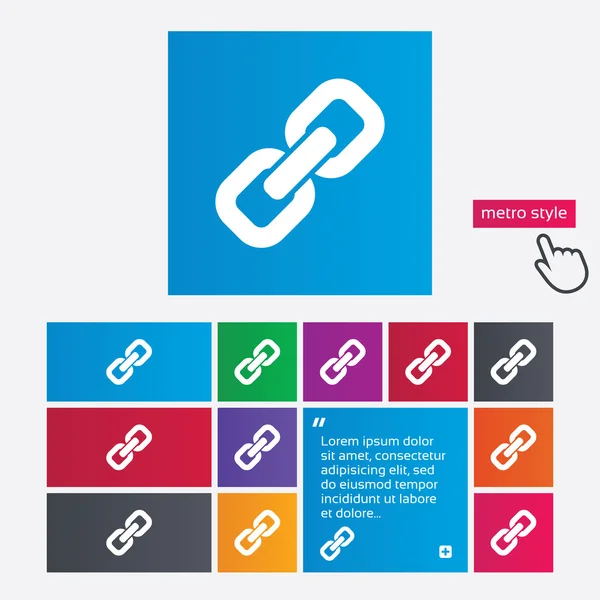 Teken koppelingspictogram. hyperlink symbool. — Stockvector