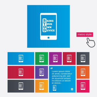 byod işareti simgesi. kendi aygıt simgesi getir.