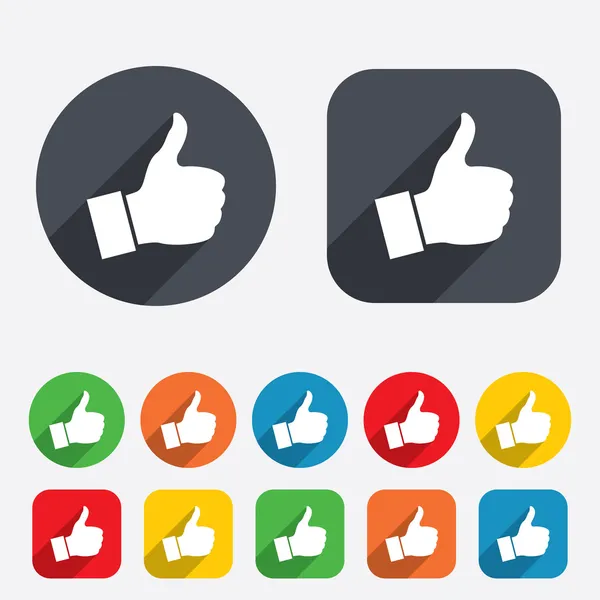 Like sign icon. Hand finger up symbol. — Stock Photo, Image