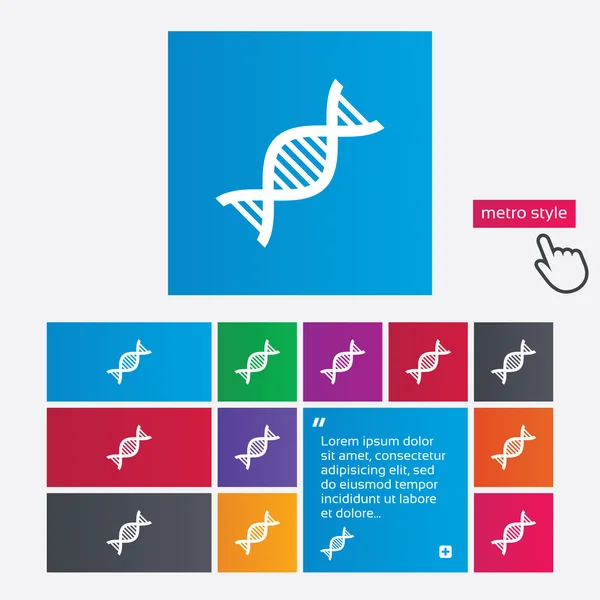 DNA teken pictogram. deoxyribonucleic acid symbool. — Stockfoto