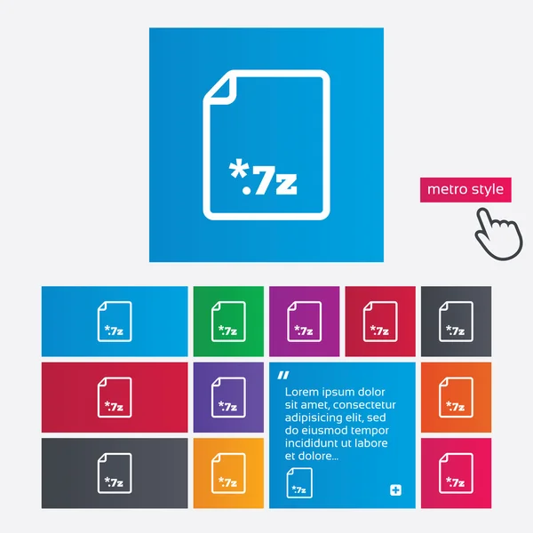 Archivdatei-Symbol. 7z-Taste herunterladen. — Stockfoto